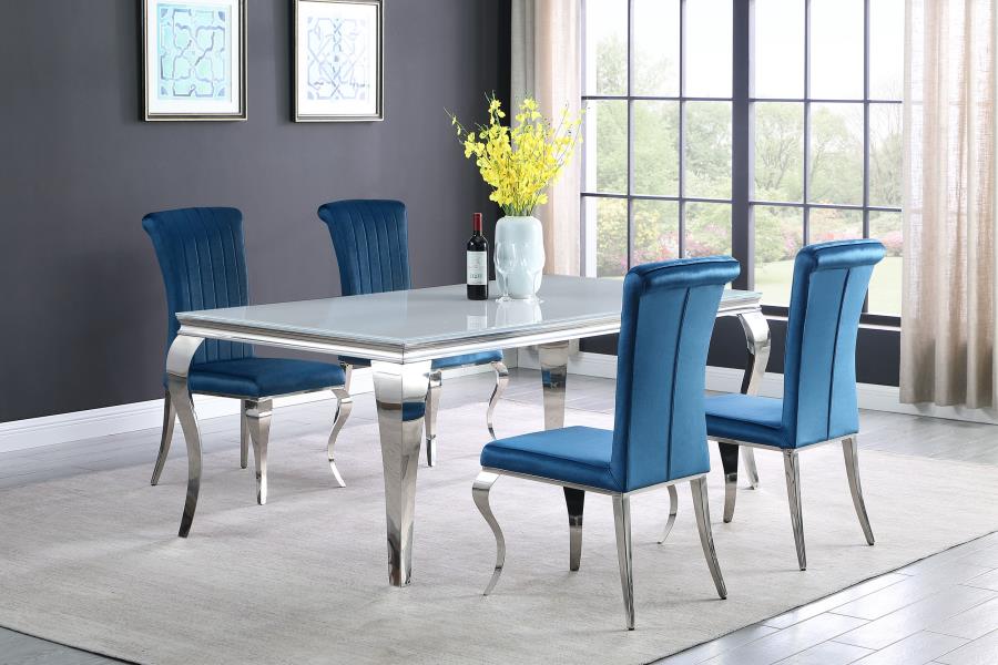 Carone Silver Dining Table - MyWaynesHome #
