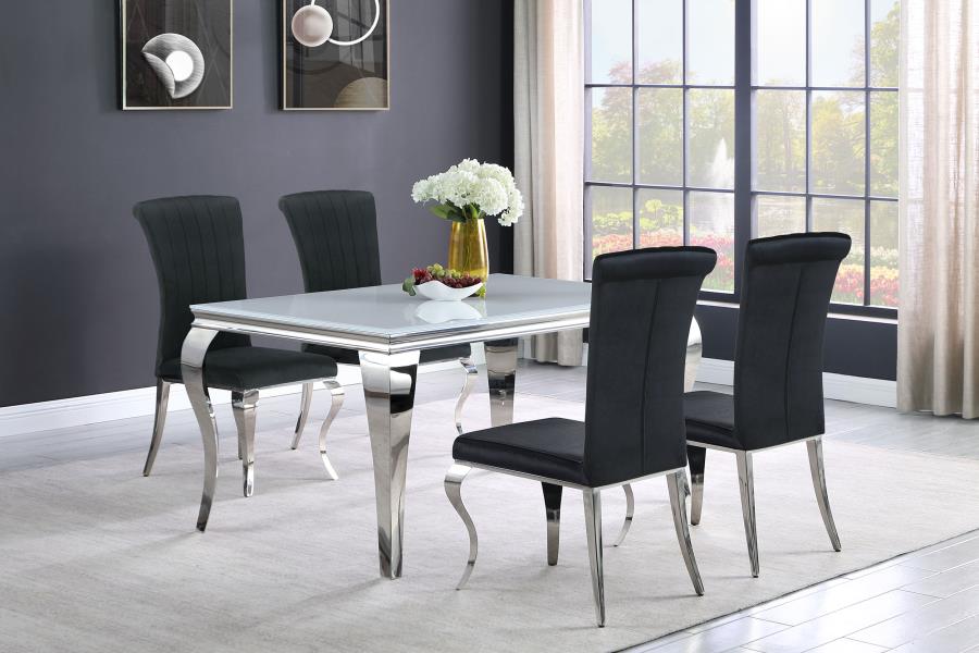 Carone Silver Dining Table - MyWaynesHome #