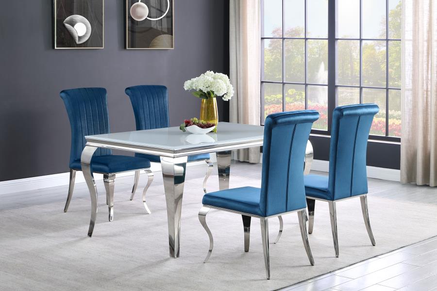 Carone Silver Dining Table - MyWaynesHome #
