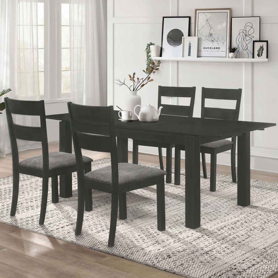 Jakob Black 5 Pc Dining Set - MyWaynesHome #