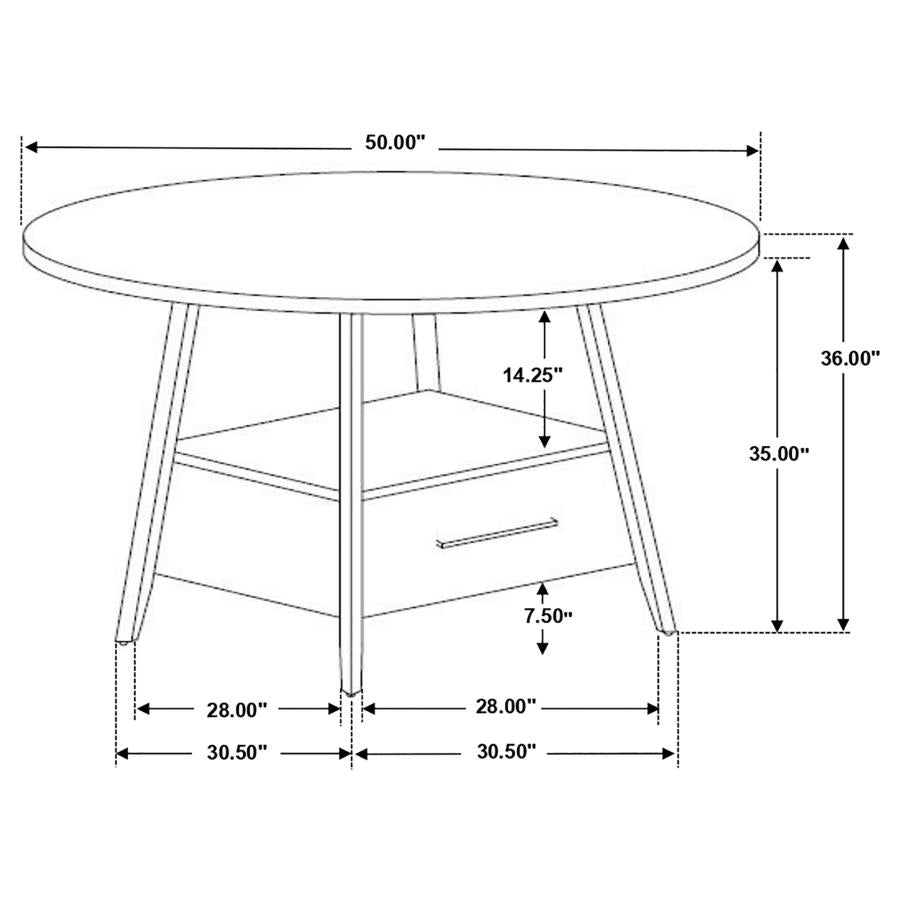 Gibson Black Counter Height Dining Table - MyWaynesHome #