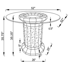 Ellie Silver Counter Height Dining Table - MyWaynesHome #