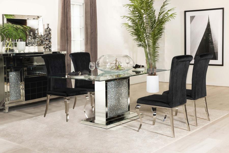 Marilyn Black 5 Pc Dining Set - MyWaynesHome #