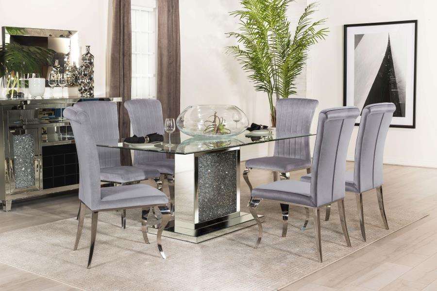 Marilyn Silver Dining Table - MyWaynesHome #
