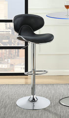 Edenton Black Adjustable Bar Stool - MyWaynesHome #