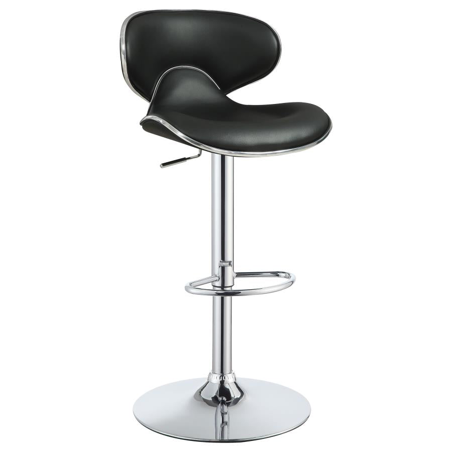 Edenton Black Adjustable Bar Stool - MyWaynesHome #