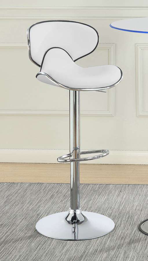 Edenton White Adjustable Bar Stool - MyWaynesHome #