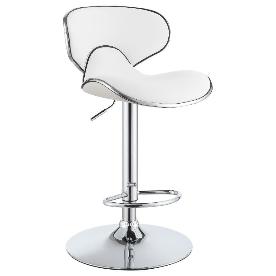 Edenton White Adjustable Bar Stool - MyWaynesHome #