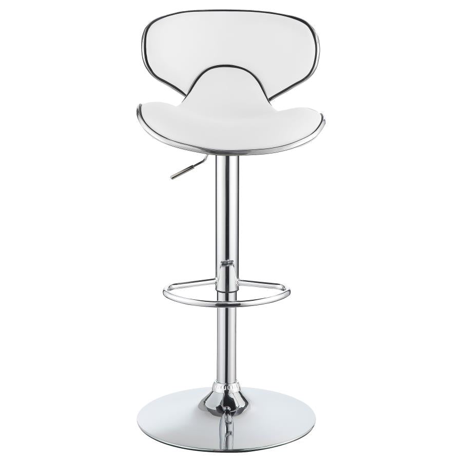 Edenton White Adjustable Bar Stool - MyWaynesHome #