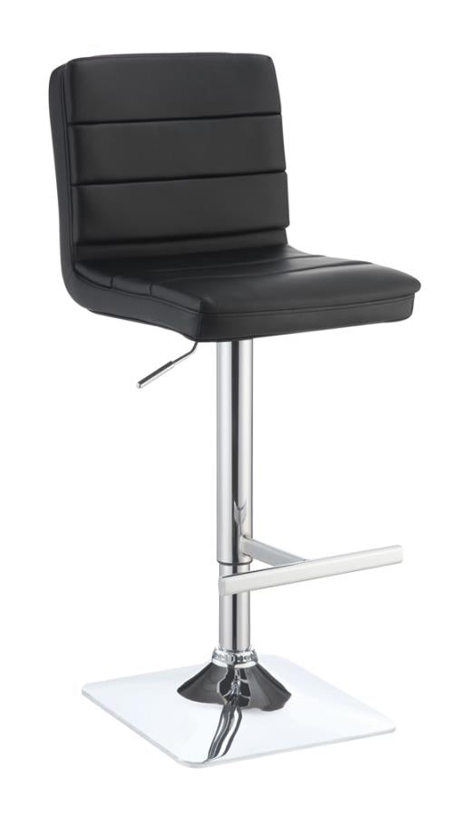 Bianca Black Adjustable Bar Stool - MyWaynesHome #