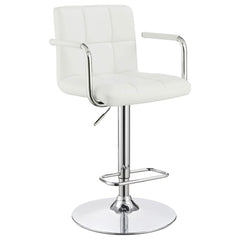 Palomar White Adjustable Bar Stool - MyWaynesHome #