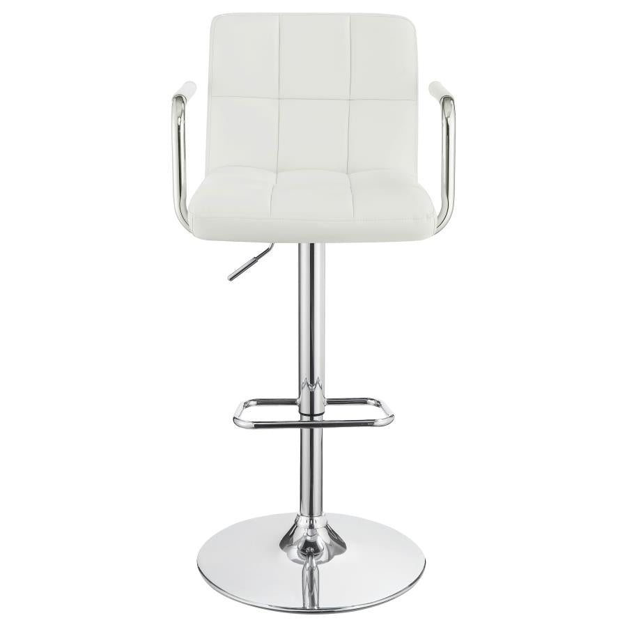 Palomar White Adjustable Bar Stool - MyWaynesHome #