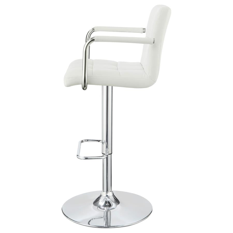 Palomar White Adjustable Bar Stool - MyWaynesHome #