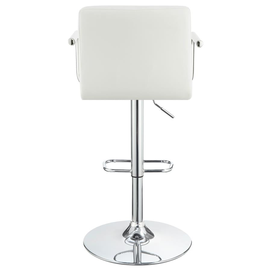 Palomar White Adjustable Bar Stool - MyWaynesHome #