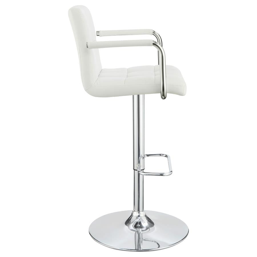 Palomar White Adjustable Bar Stool - MyWaynesHome #