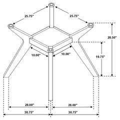Paxton Brown Dining Table Base - MyWaynesHome #