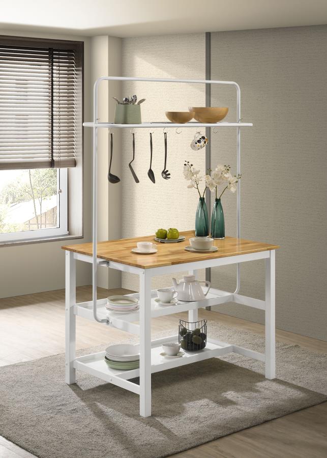Hollis Brown Kitchen Island Table - MyWaynesHome #