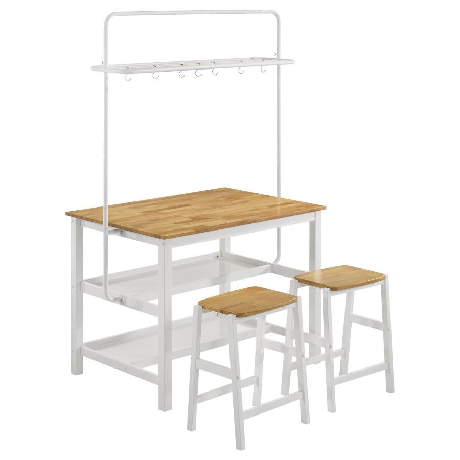 Hollis Brown Kitchen Island Table - MyWaynesHome #