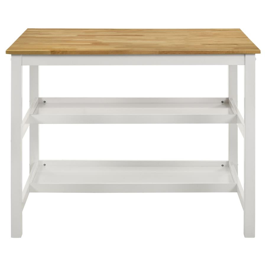 Hollis Brown Kitchen Island Table - MyWaynesHome #