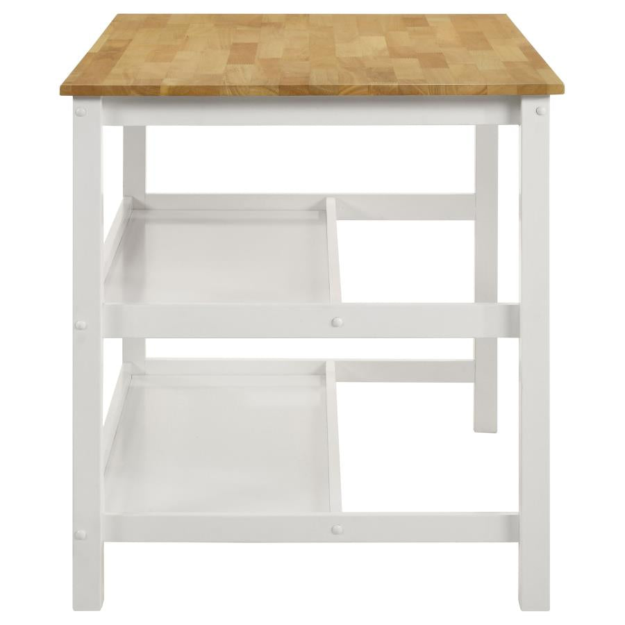 Hollis Brown Kitchen Island Table - MyWaynesHome #