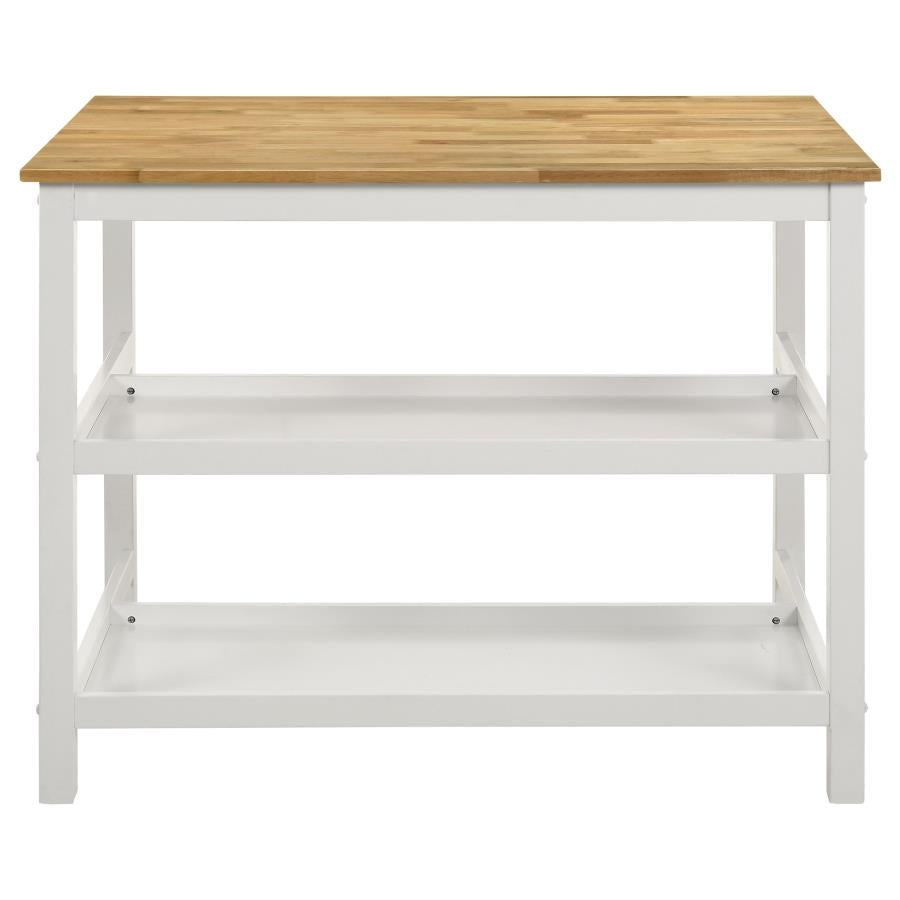 Hollis Brown Kitchen Island Table - MyWaynesHome #