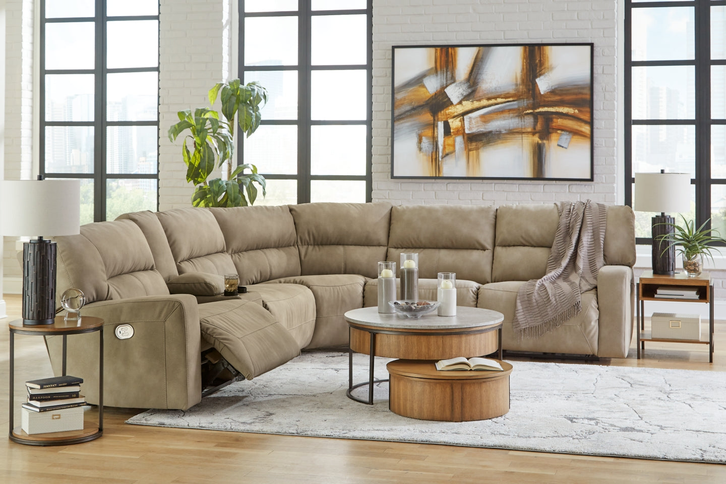 Next-Gen DuraPella 6-Piece Power Reclining Sectional - MyWaynesHome #