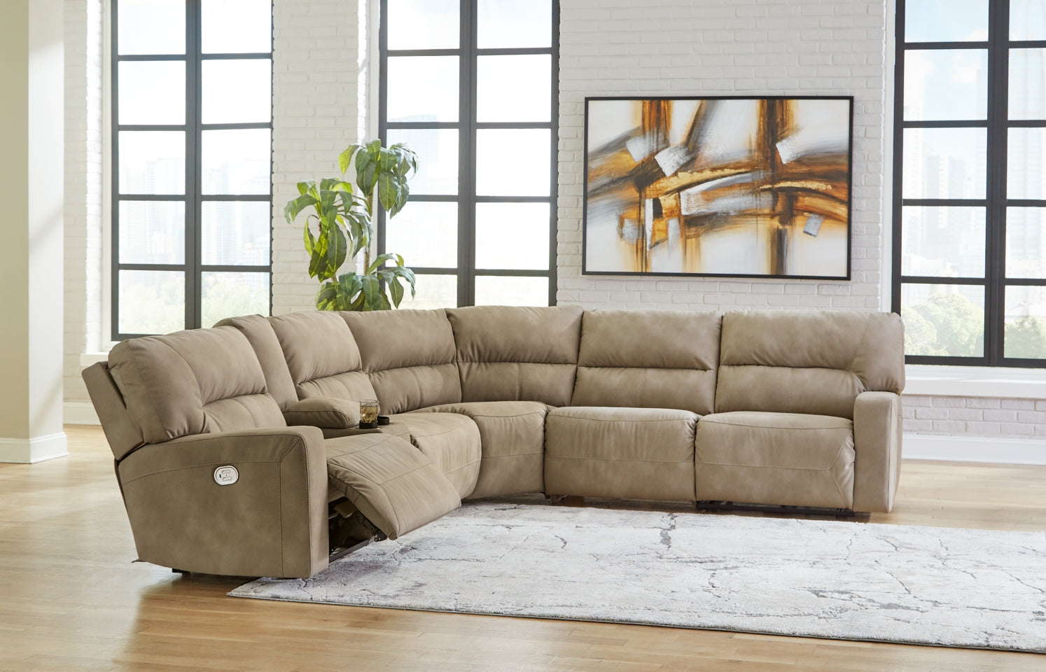 Next-Gen DuraPella 6-Piece Power Reclining Sectional - MyWaynesHome #