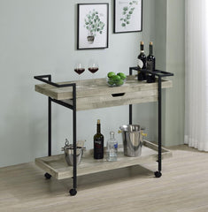 Ventura Grey Bar Cart - MyWaynesHome #
