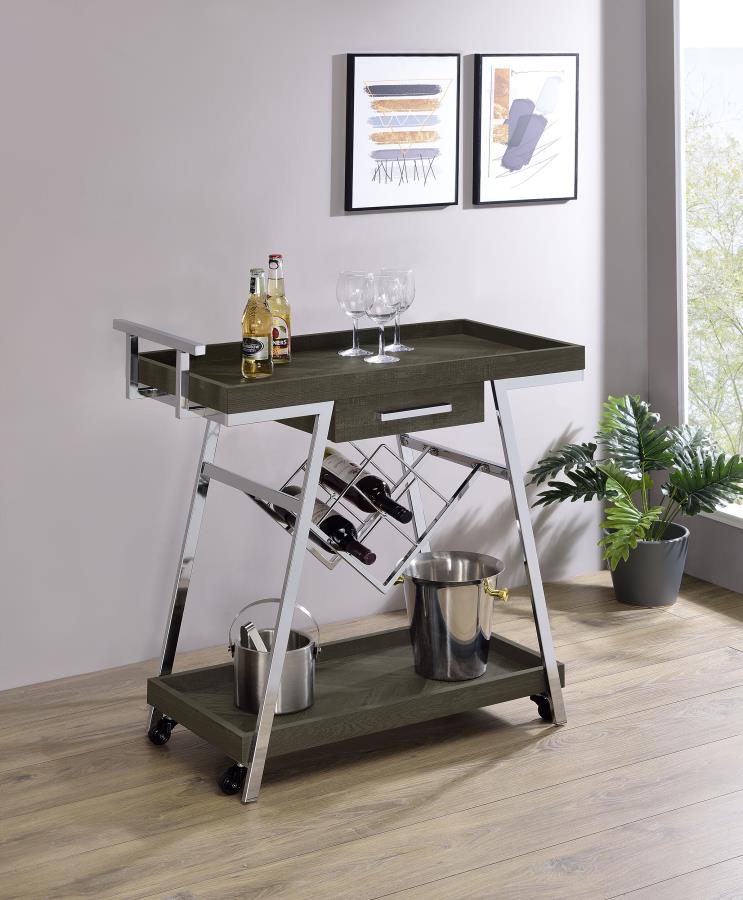 Kinney Grey Bar Cart - MyWaynesHome #