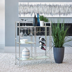 Derion Silver Bar Cart - MyWaynesHome #