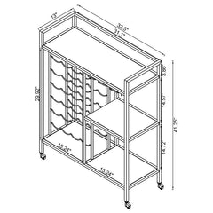 Derion Silver Bar Cart - MyWaynesHome #