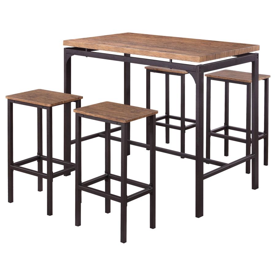 Santana Brown 5 Pc Bar Set - MyWaynesHome #