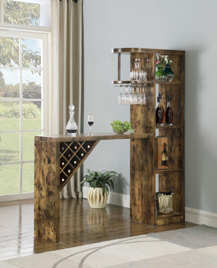 Belvedere Brown Home Bar - MyWaynesHome #