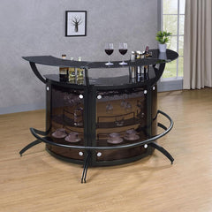 Dallas Black 3 Pc Home Bar - MyWaynesHome #