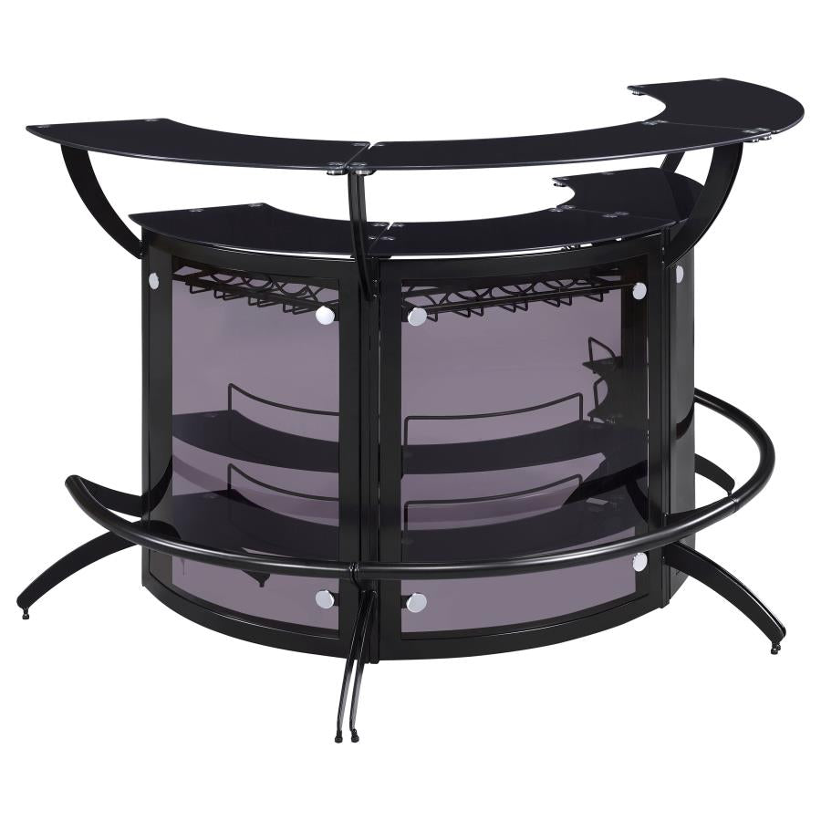 Dallas Black 3 Pc Home Bar - MyWaynesHome #