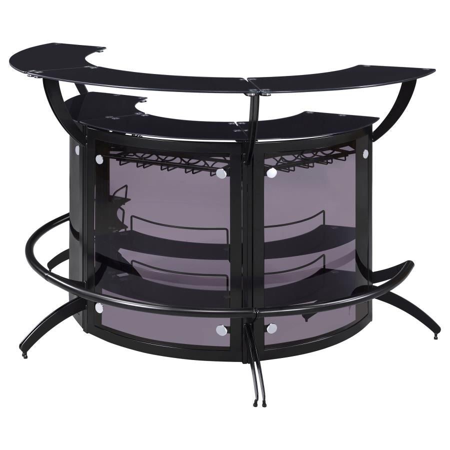 Dallas Black 3 Pc Home Bar - MyWaynesHome #