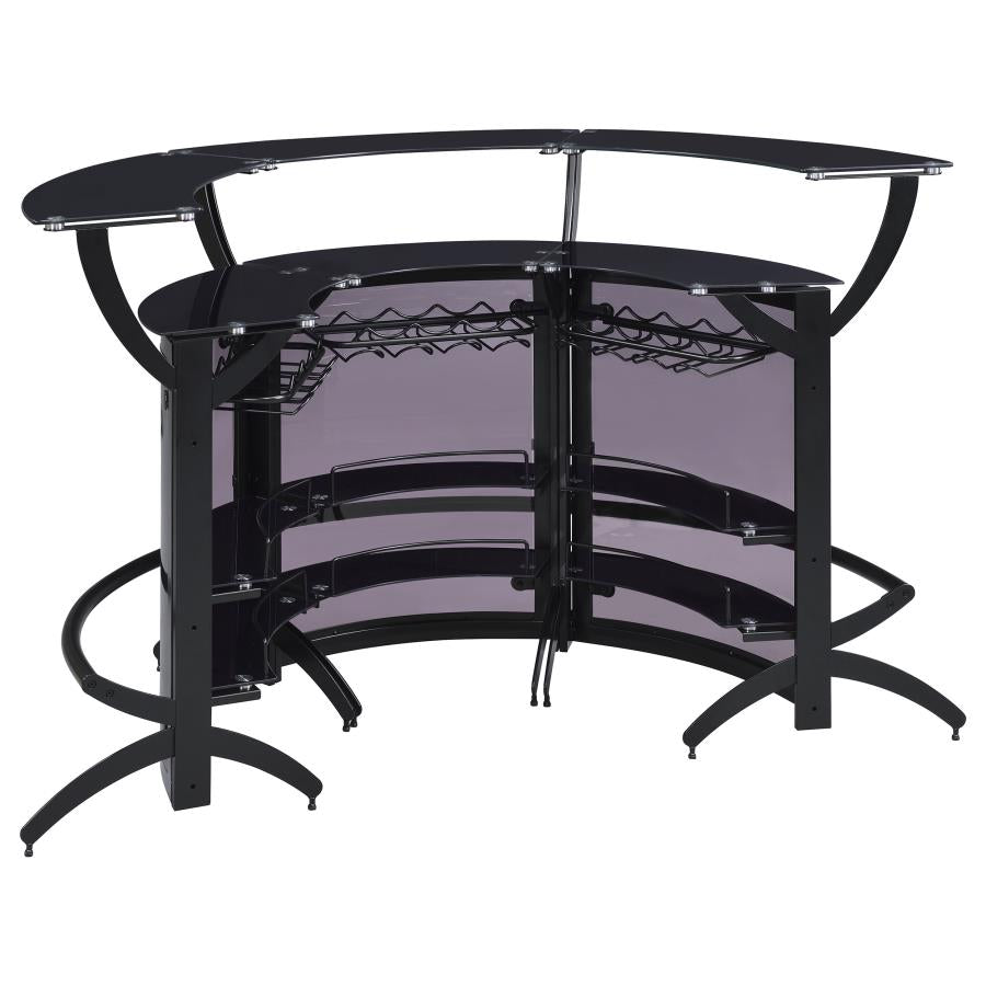 Dallas Black 3 Pc Home Bar - MyWaynesHome #
