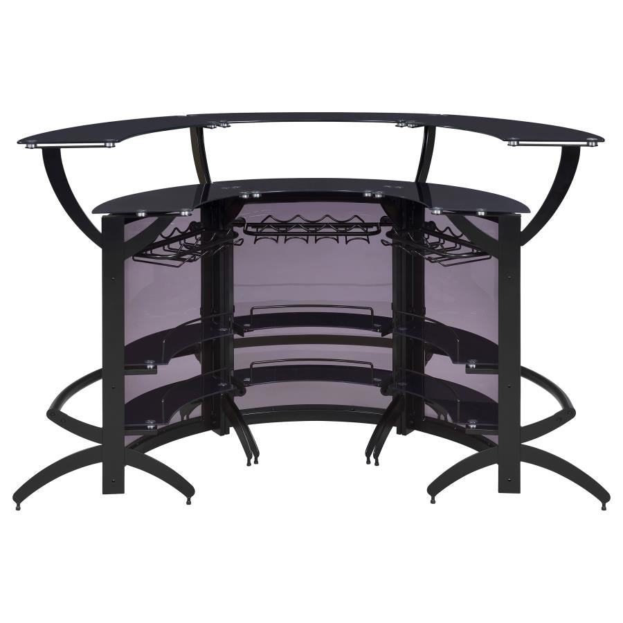 Dallas Black 3 Pc Home Bar - MyWaynesHome #