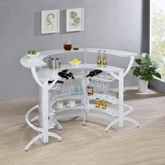 Dallas White 3 Pc Home Bar - MyWaynesHome #