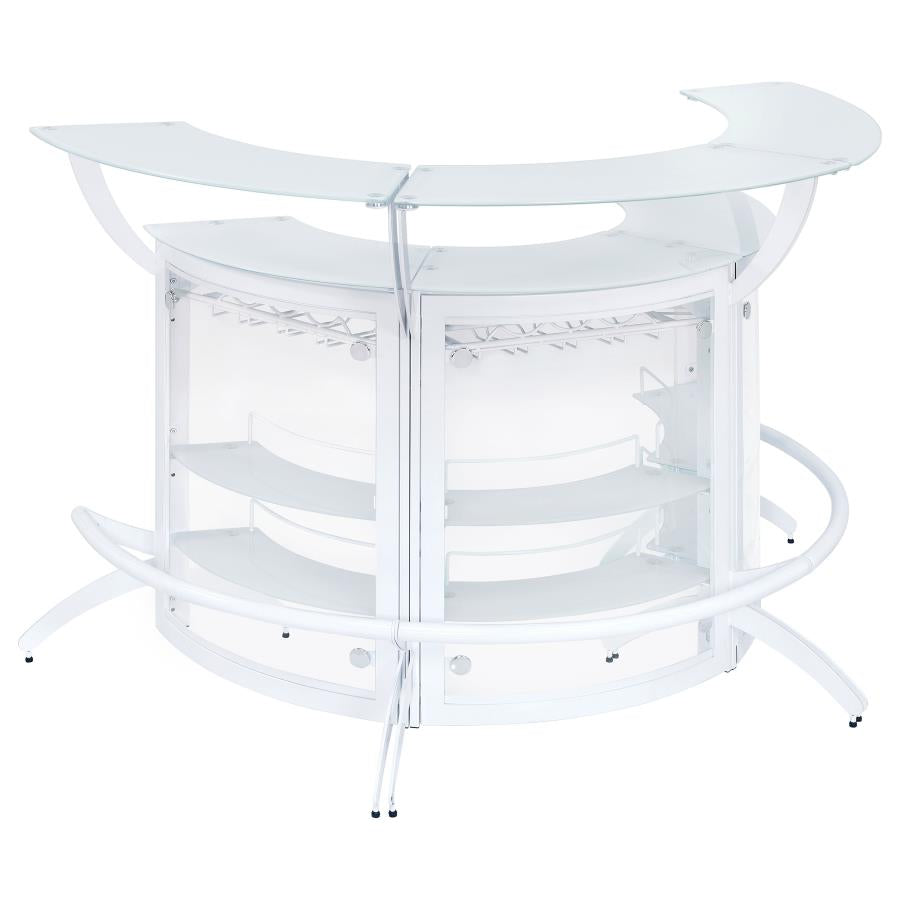 Dallas White 3 Pc Home Bar - MyWaynesHome #