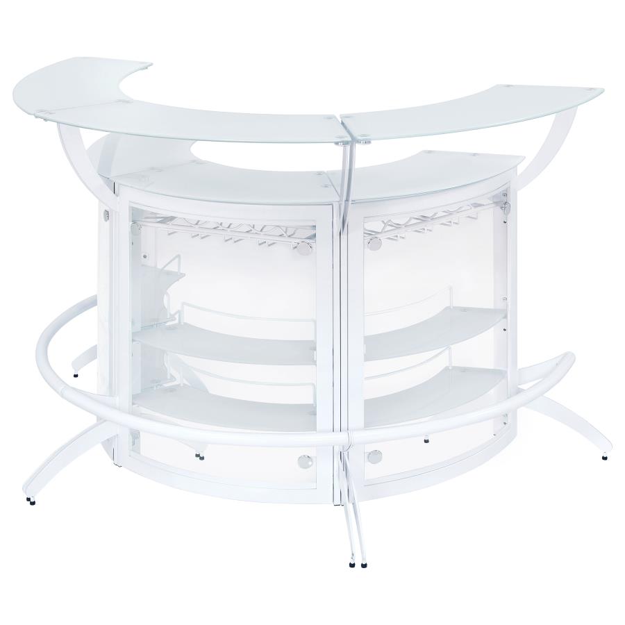 Dallas White 3 Pc Home Bar - MyWaynesHome #