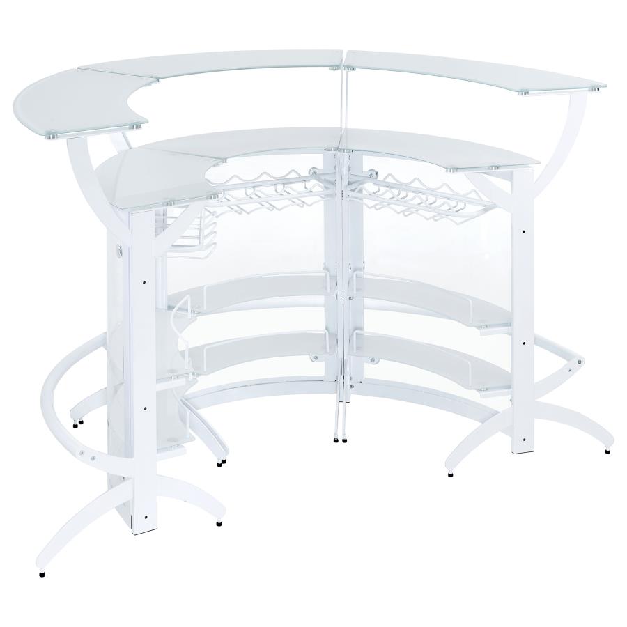 Dallas White 3 Pc Home Bar - MyWaynesHome #
