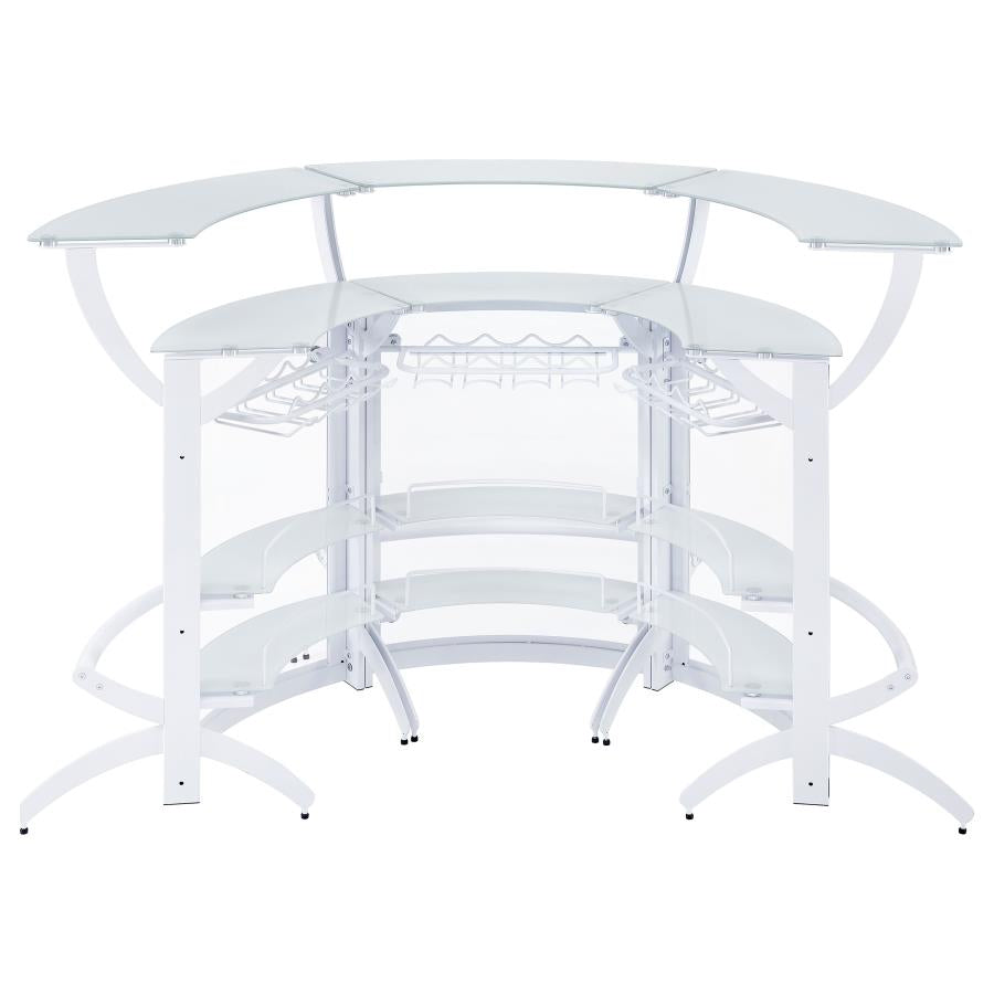 Dallas White 3 Pc Home Bar - MyWaynesHome #