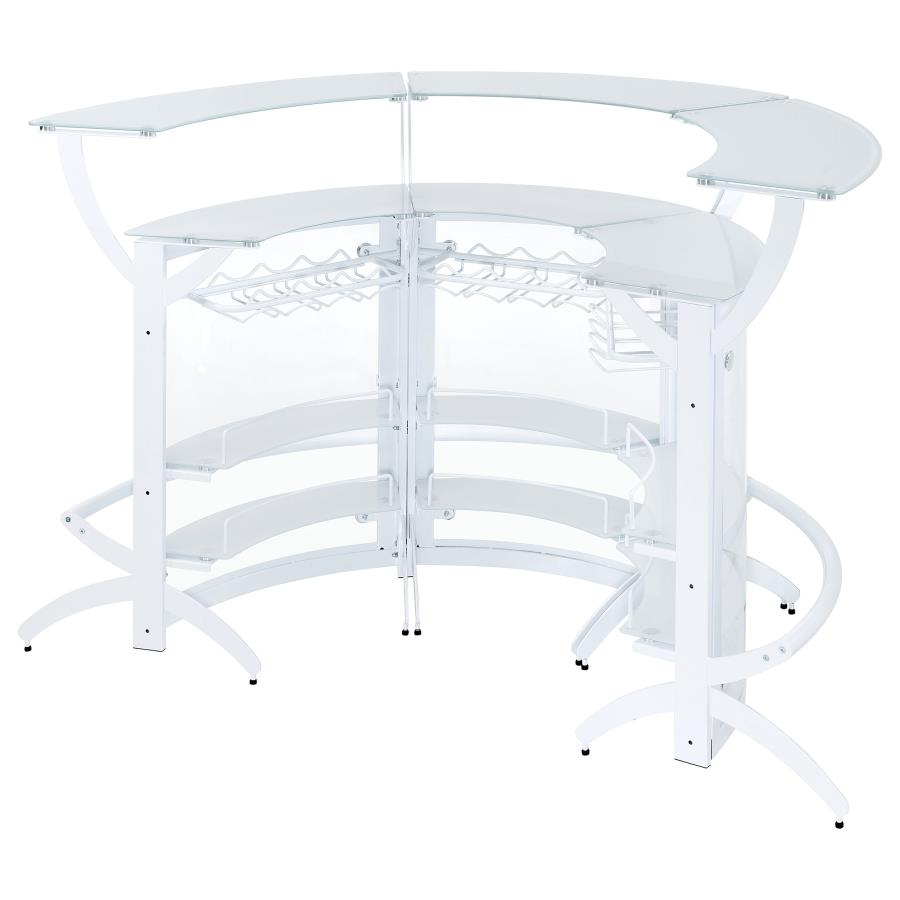 Dallas White 3 Pc Home Bar - MyWaynesHome #