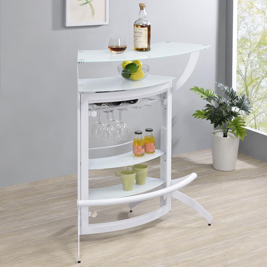 Dallas White Home Bar - MyWaynesHome #