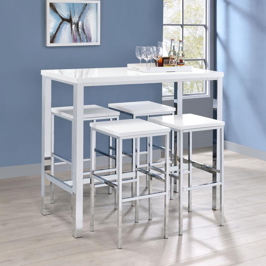 Natividad White 5 Pc Bar Set - MyWaynesHome #