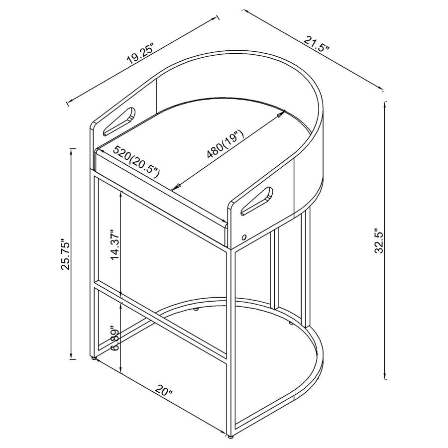 Thermosolis Clear Counter Stool - MyWaynesHome #