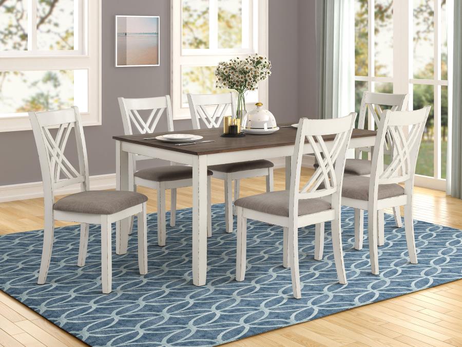 Fortress Ivory 7 Pc Dining Set - MyWaynesHome #