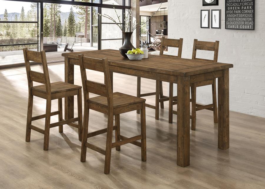 Coleman Brown 5 Pc Counter Height Dining Set - MyWaynesHome #