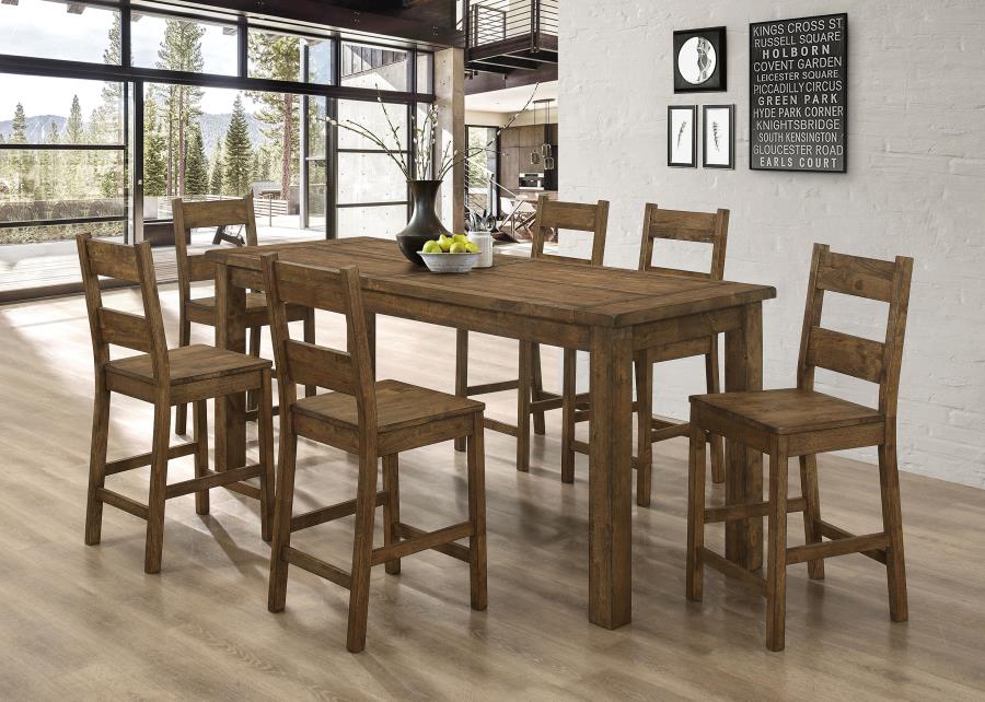 Coleman Brown 7 Pc Counter Height Dining Set - MyWaynesHome #